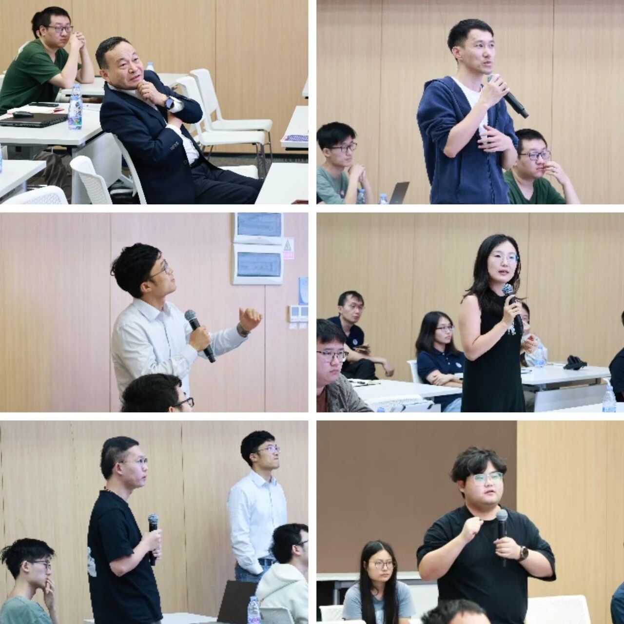 Researchers and students discuss Professor Tao Wu's seminar